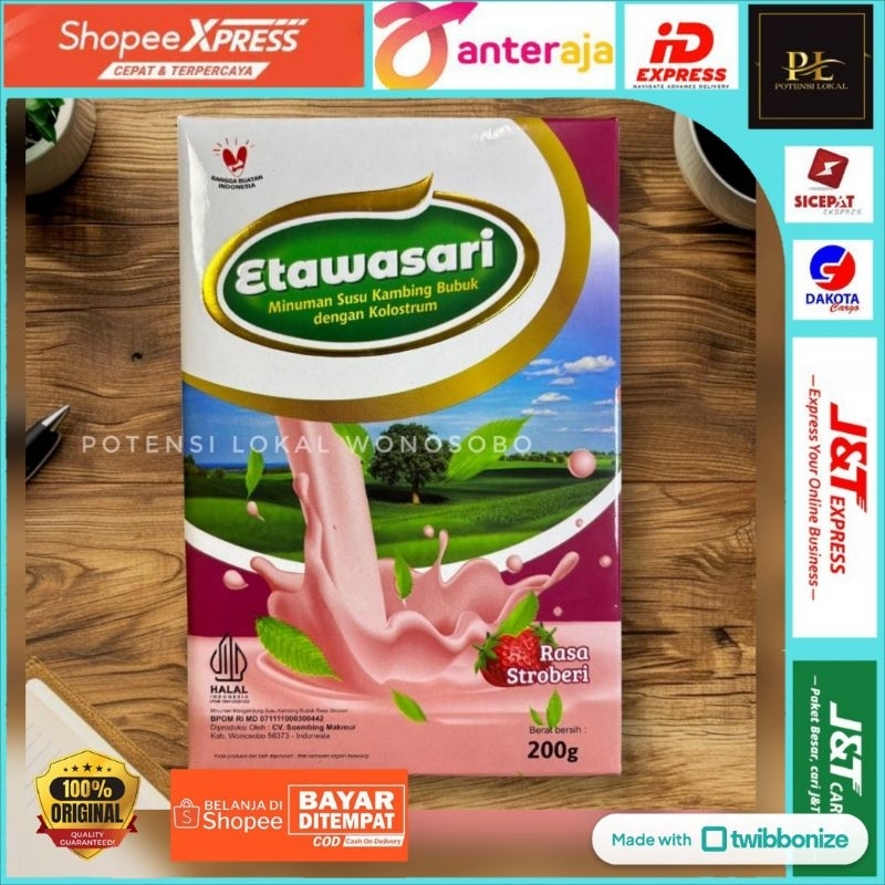 

ETAWASARI | Susu Bubuk Kambing Etawa | Varian Rasa Strawberry | Solusi Asam Urat dan Nyeri Sendi | Penambah Stamina serta Daya Tahan Tubuh