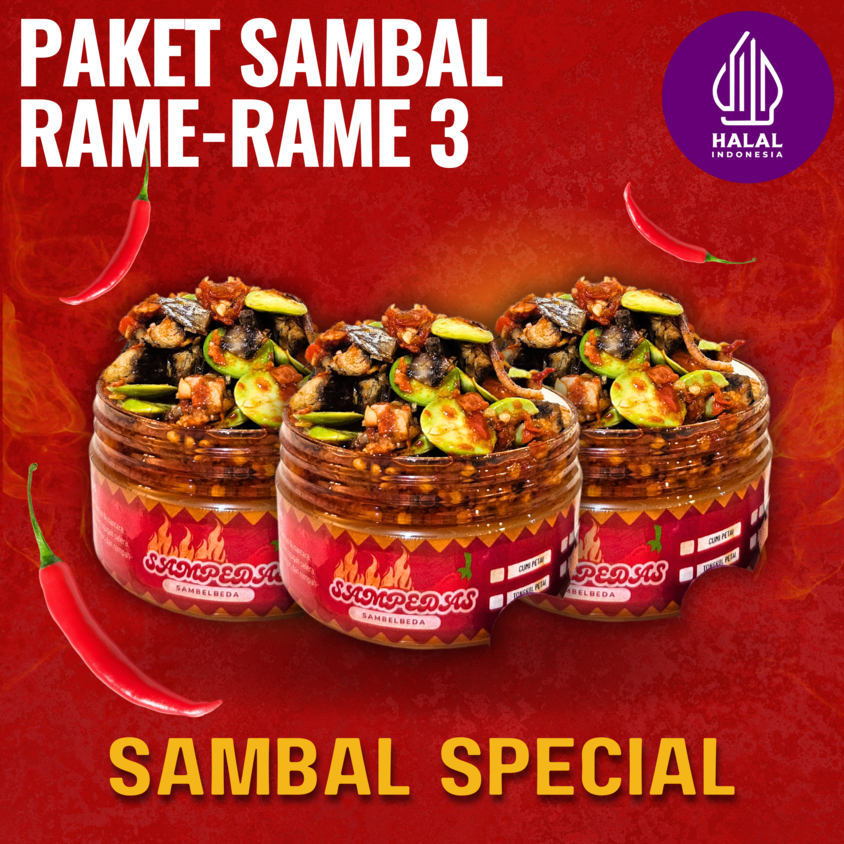 

Sampedas Paket Rame-Rame 3 ( 3 PCS - 3 Pack Tongkol Pete )