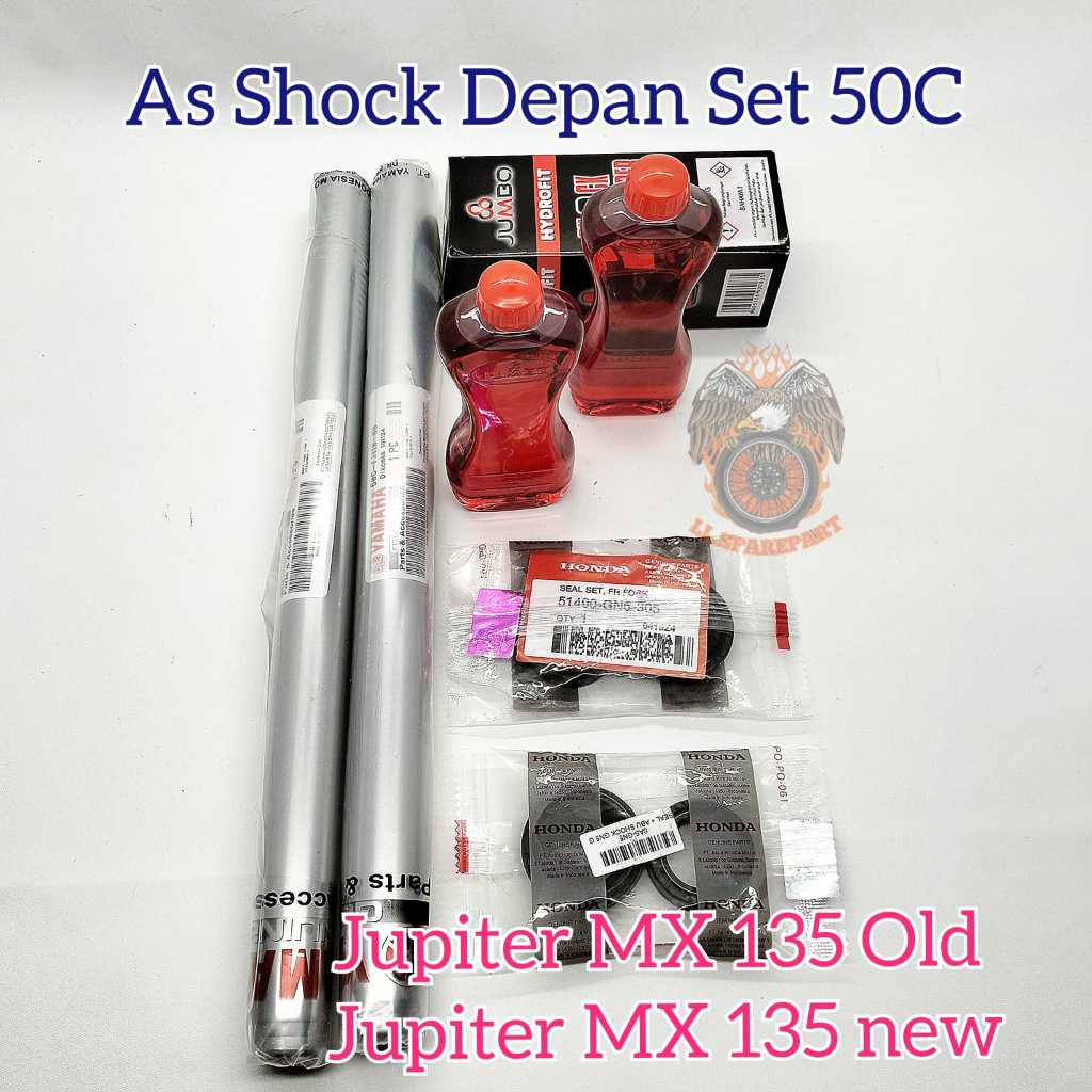 AS SHOCK DEPAN YAMAHA 50C + SEAL ABU SHOK GN5 + OLI SOK JUMBO ASLI ORIGINAL JUPITER MX  135 ASSOK PI