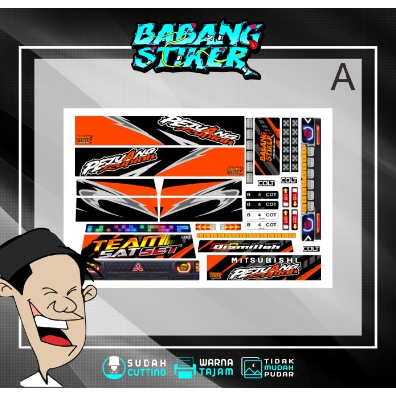 stiker miniatur plastik l300 decal full body cutting