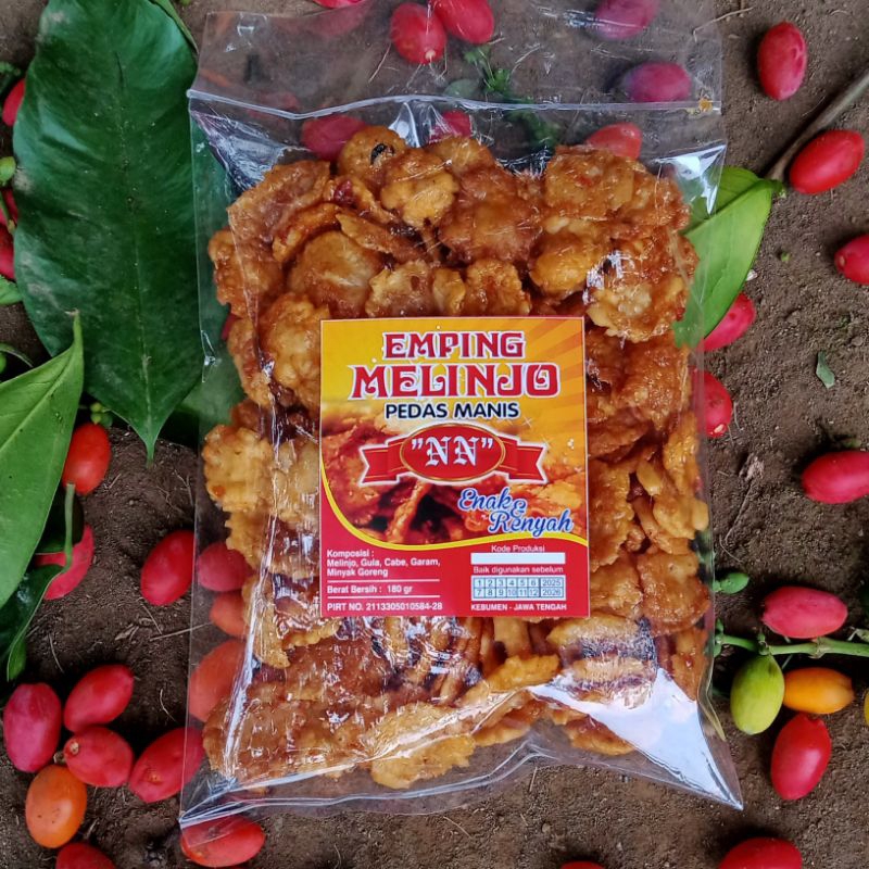 

Emping Melinjo Pedas Manis Khas Kebumen || NN || Srawung Group || isi 180gr || Snack & Cemilan