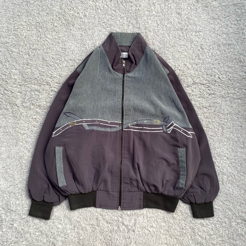 VINTAGE JACKET CHIGUKO J - satin jacket - silk jacket vintage - jaket silk vintage - jaket satin vin