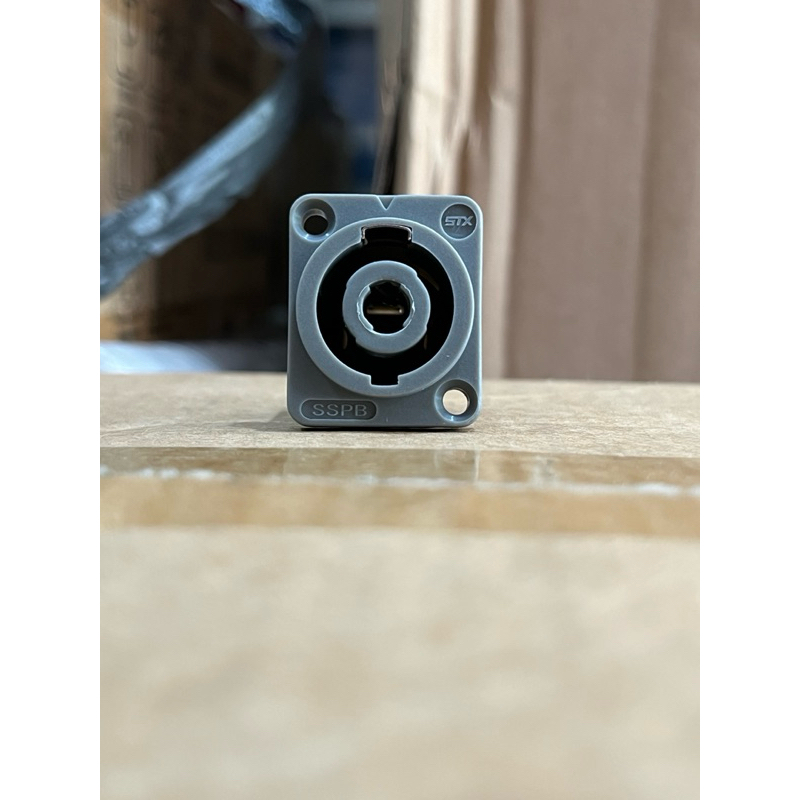 Soket socket spikon speakon STX original high quality kualitas bagus warna abu