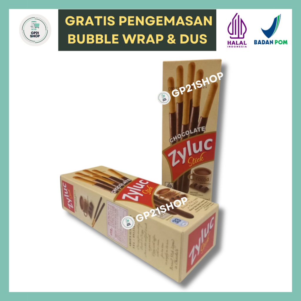 

Zyluc Stick Chocolate Box 33gr - Biskitop Biskuit Stik Coklat Stroberi Snack Cemilan Murah Enak