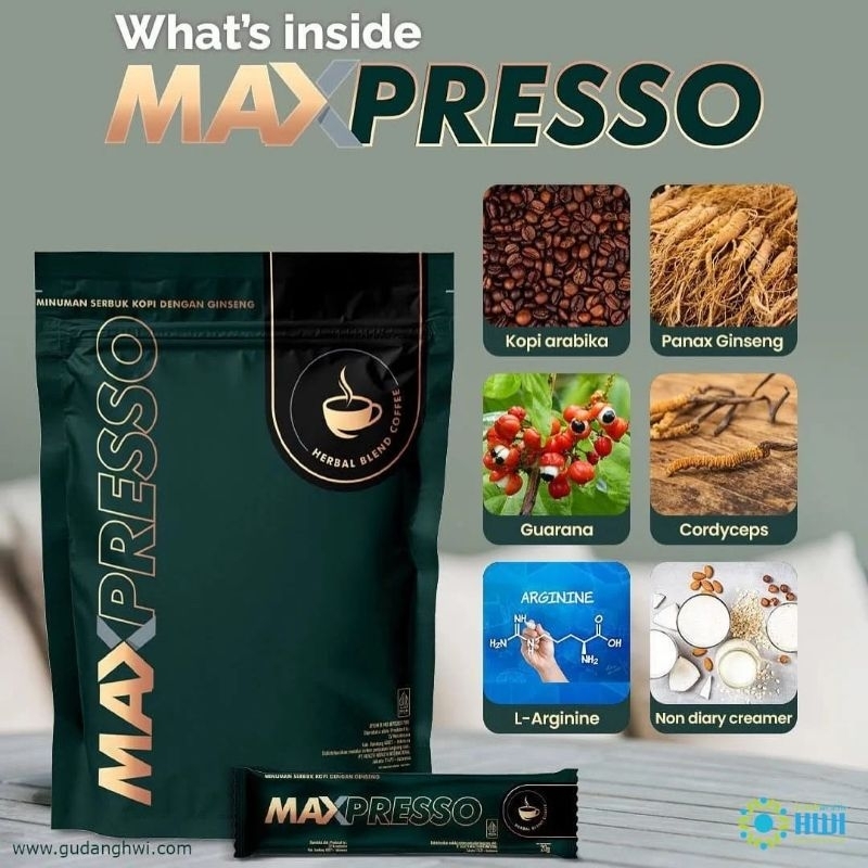 MAX PRESSO HWI Original asli Kopi Max Presso Hwi