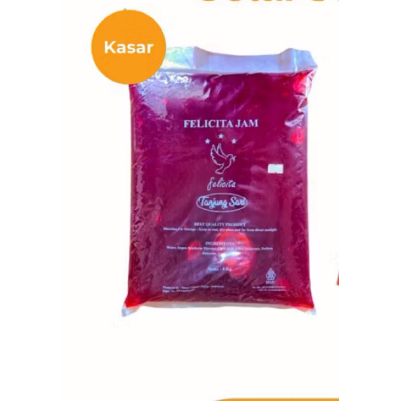 Selai Strawberry Kasar Cocok Untuk Isian Roti Bakar,Martabak Dll