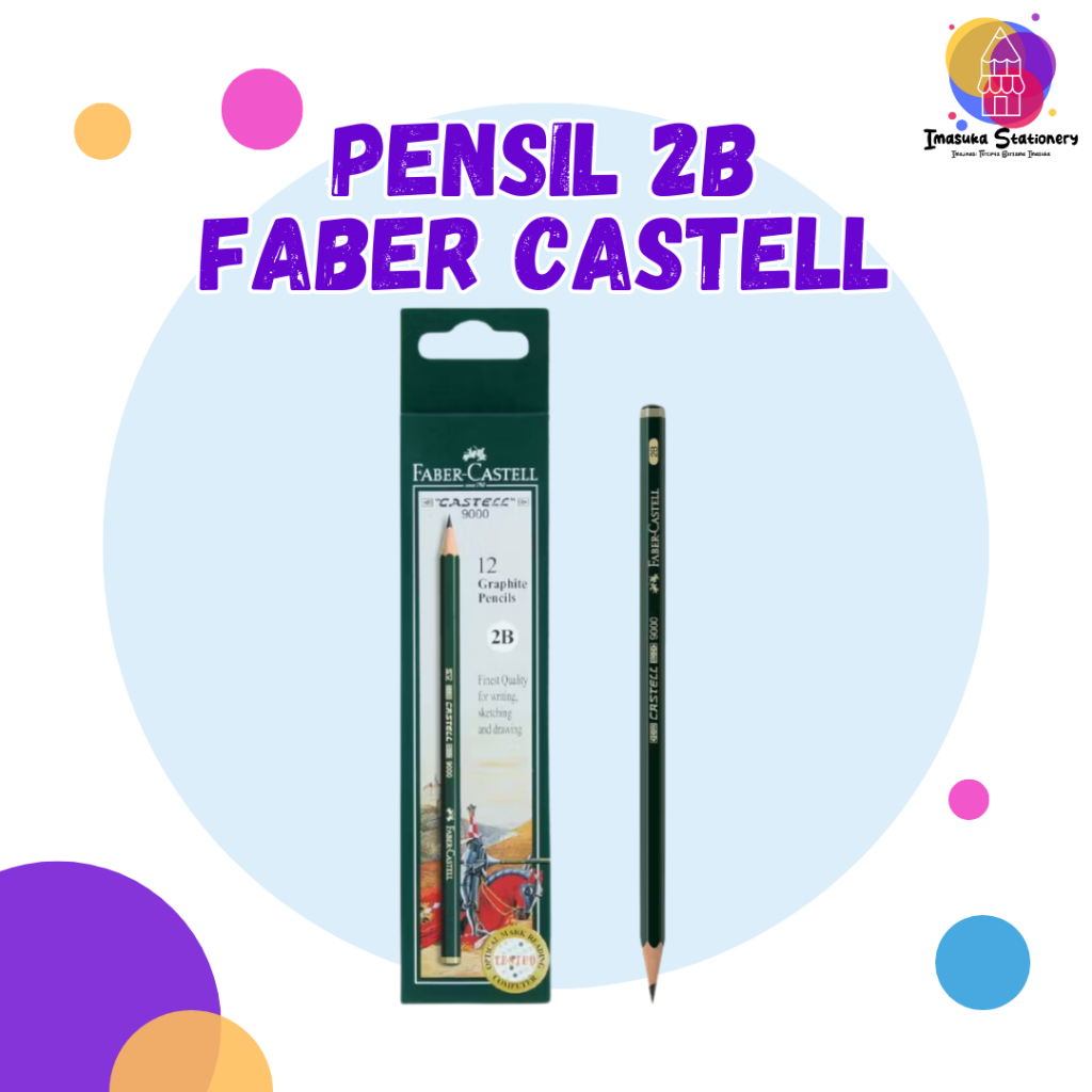 

Pensil 2B Faber-Castell Pensil Tulis Ujian Satuan dan Per Pack Pensil For Computer Imasuka Stationery