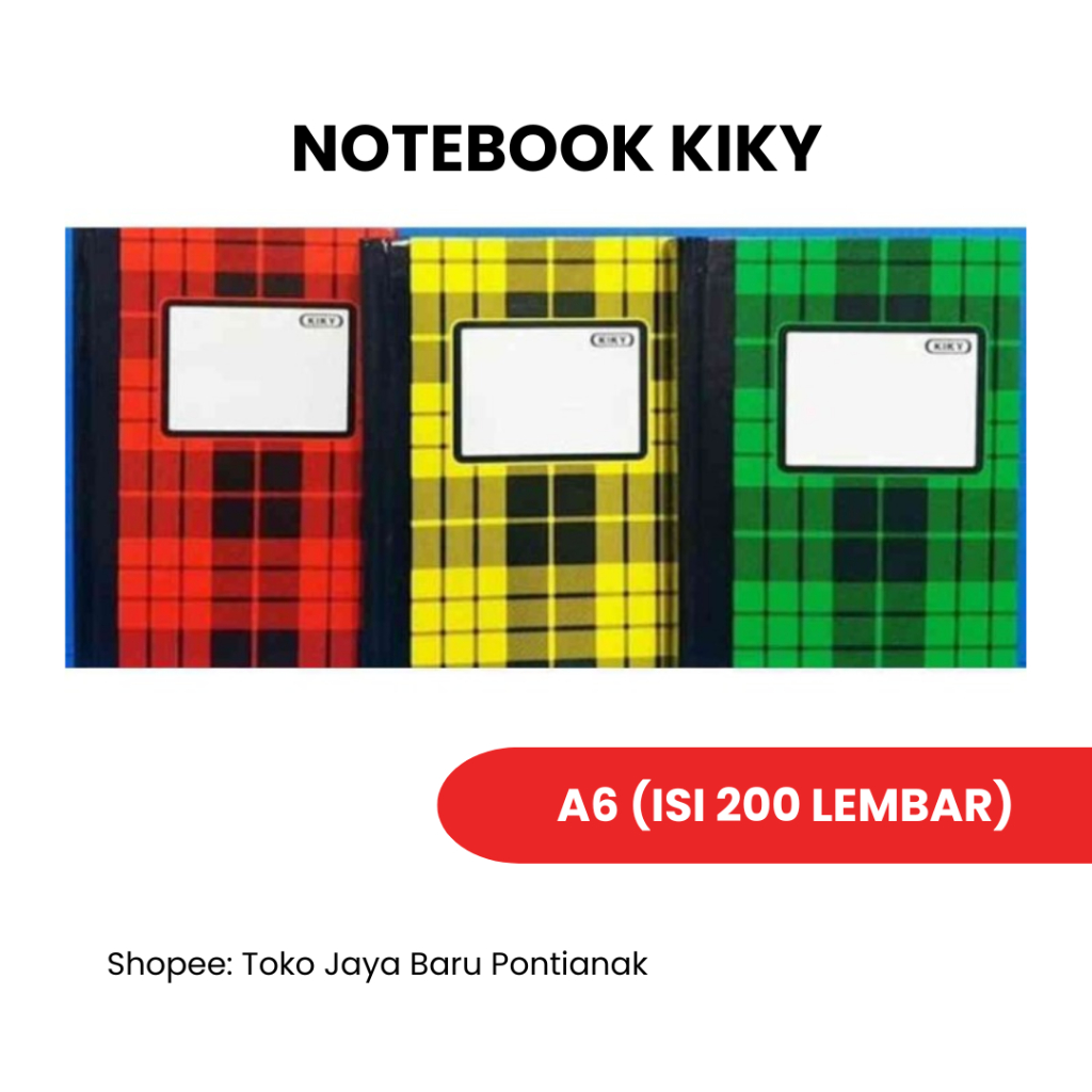 

Buku Tulis Kwarto / Quarto Hard Cover KIKY / Buku Isi 200 & 300 Lembar