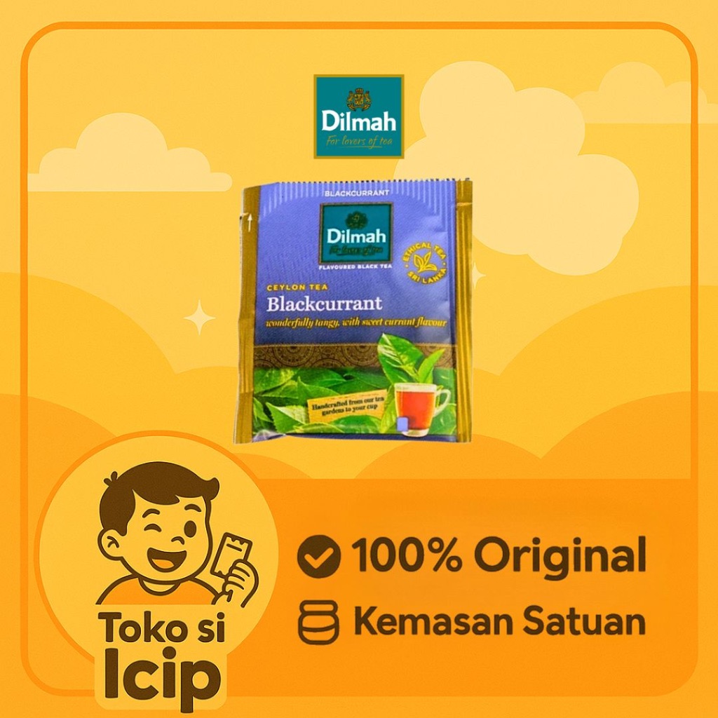 

[Sachet] Dilmah Blackcurrant Ceylon Black Tea Teh Hitam Celup 2gr Eceran Original BPOM