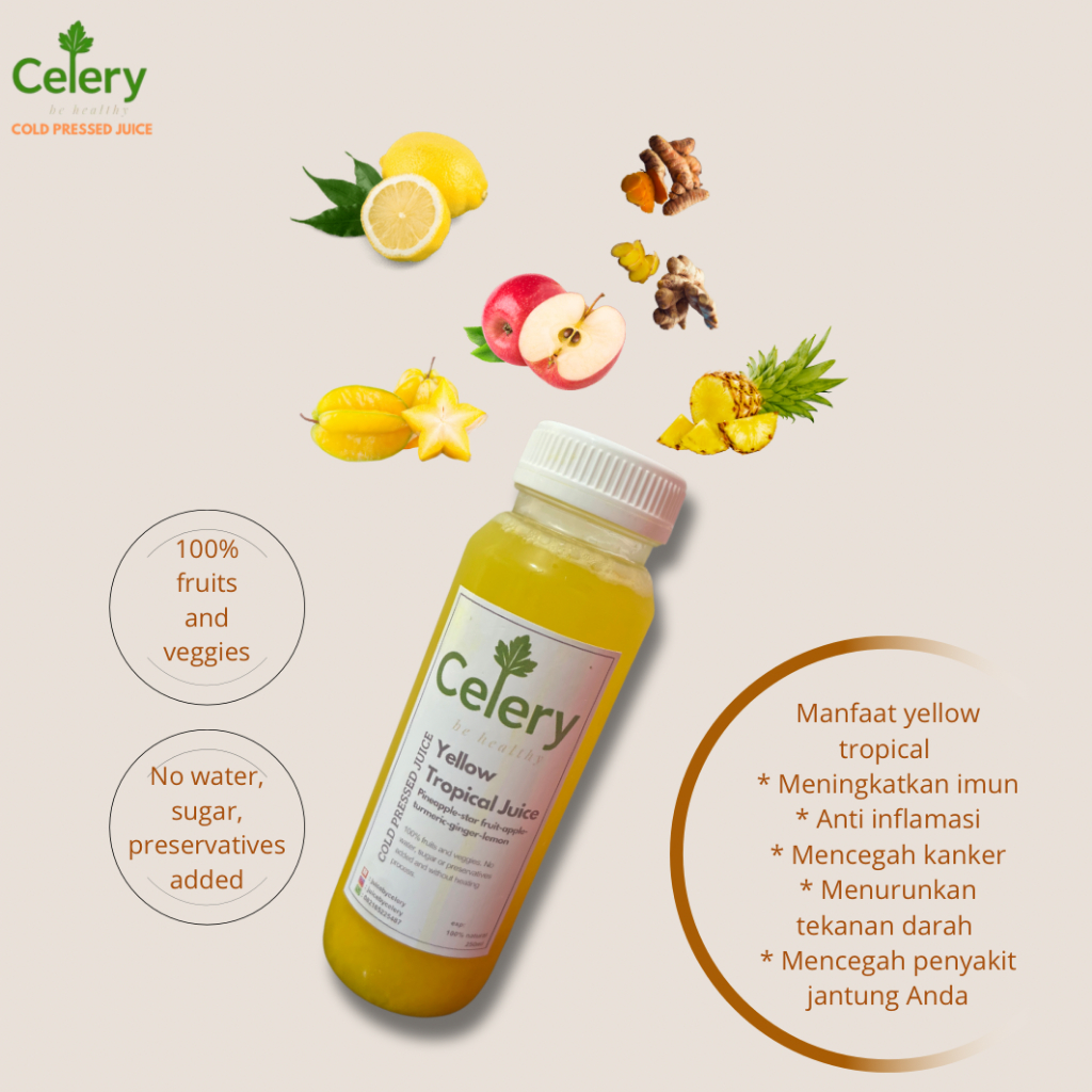 

Yellow Tropical 250 ml | Cold pressed juice | 100% natural