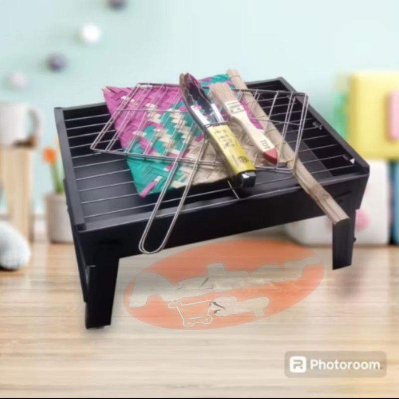 Panggangan Portable Bakaran Sate Ikan Ayam Sosis Bakar Arang