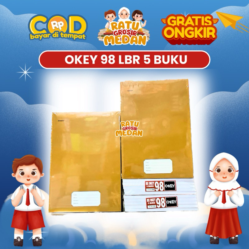

BUKU TULIS PANJANG BOXY OKEY 100 LEMBAR ISI 5 BUKU