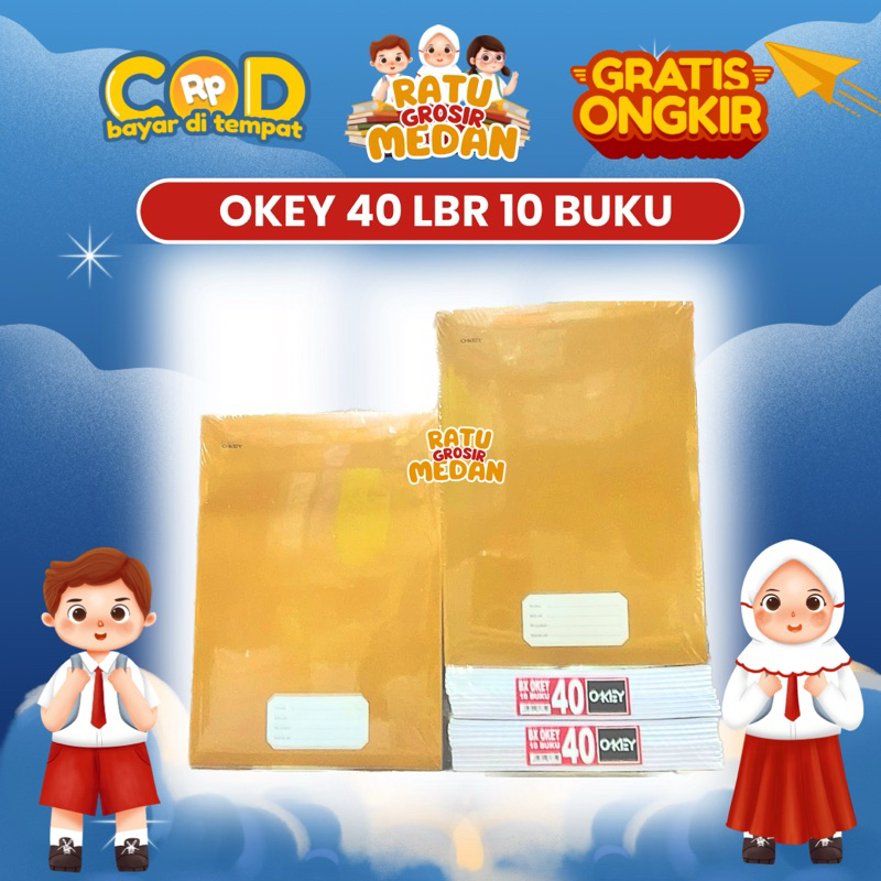 

BUKU TULIS PANJANG BOXY OKEY 40 LEMBAR ISI 10 BUKU