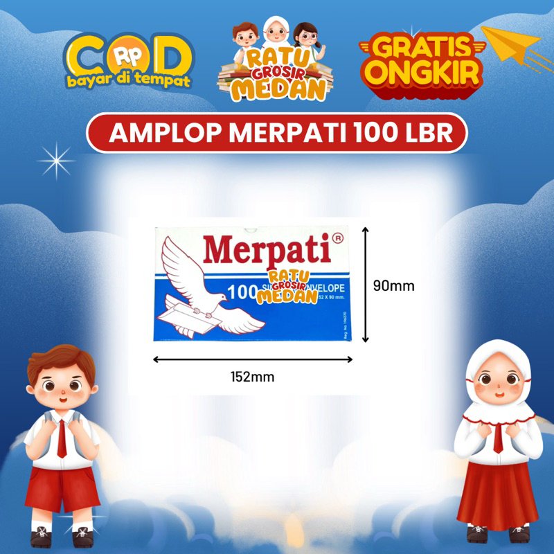 

AMPLOP MERPATI KECIL PER BOX ISI 100 LEMBAR