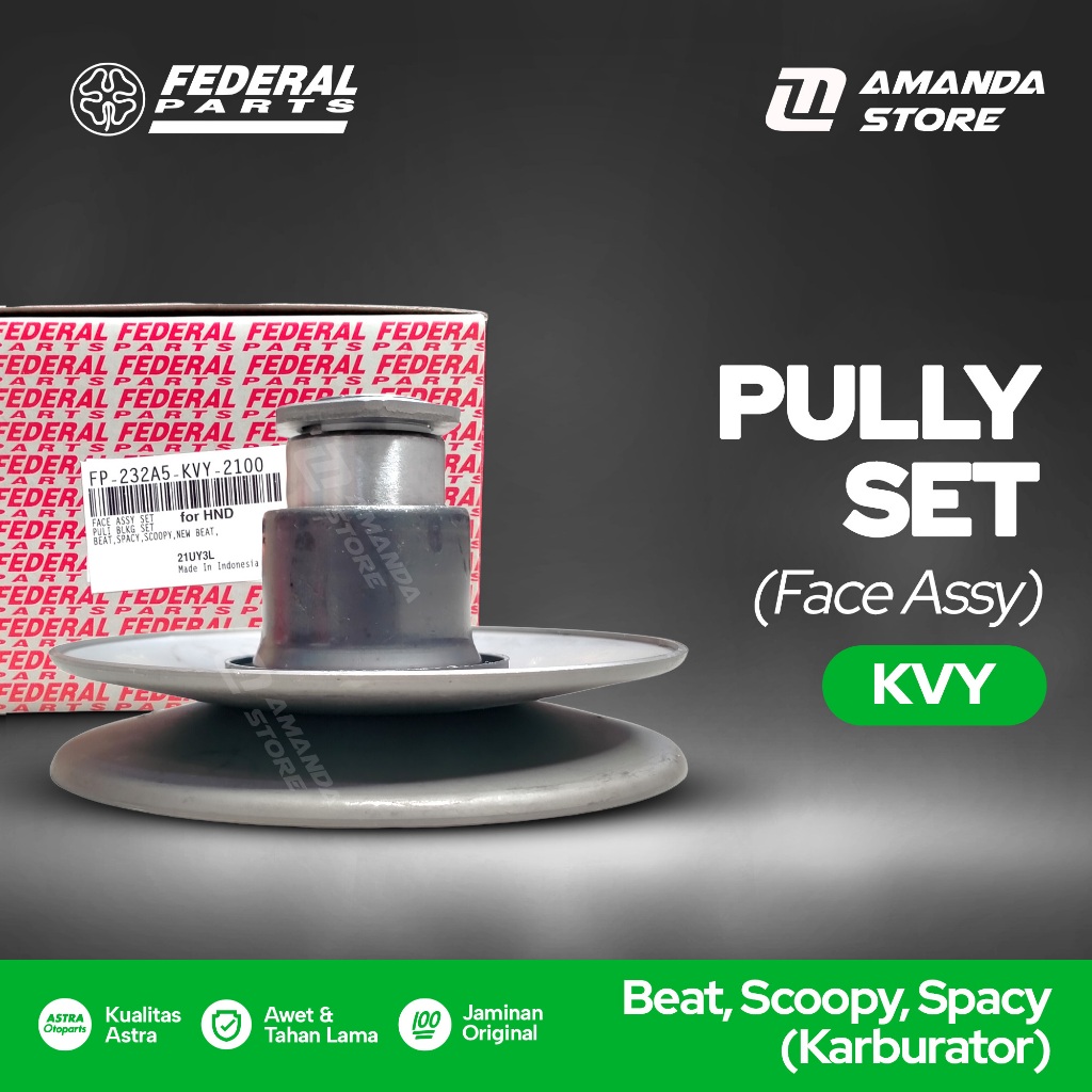 PULLY PULI Set Beat Scoopy Spacy KARBU (KVY) Original Federal Parts