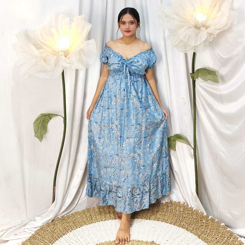 Model Baru GDS  Casandra Bali Jumbo  Daster Serut Jumbo Ld 12 Muat BB 85 Kg