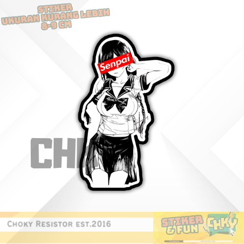 

Stiker Sticker Vinyl Laminasi Glosy CUTE JAPANESE GIRL SENPAI Vol 22