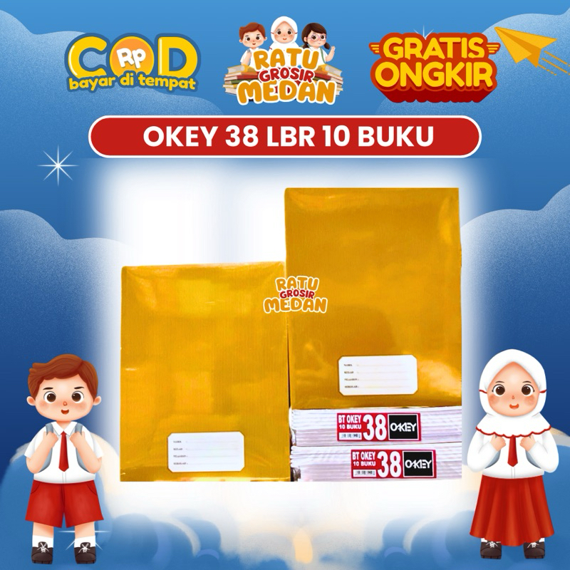 

BUKU TULIS OKEY PENDEK 38 LEMBAR ISI 10 BUKU