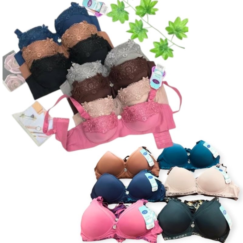 Grosir Isi 6 Bra Busa Wanita Polos PIAOLI sport PL003 8813