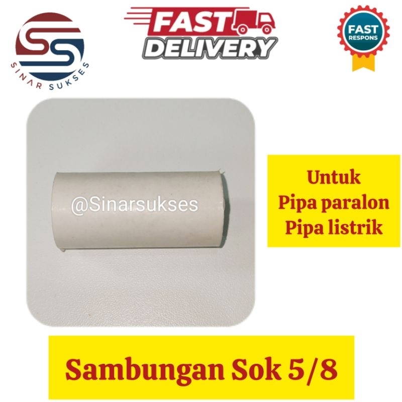 Sambungan Pipa Paralon/ Sambungan Pipa Listrik 5/8 // Sok Pipa Listrik/ Sok Berkualitas
