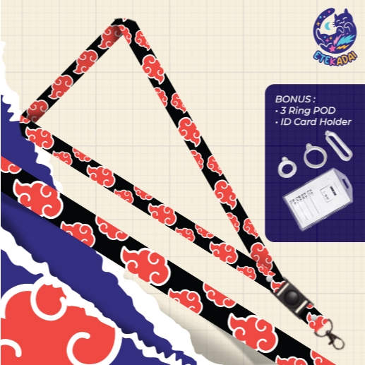 

Lanyard Id Card Pod Anime Naruto Akatsuki