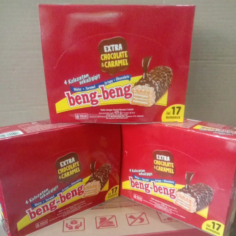 

Beng-beng wafer coklat & karamel 1 box isi 17 pcs@25gr