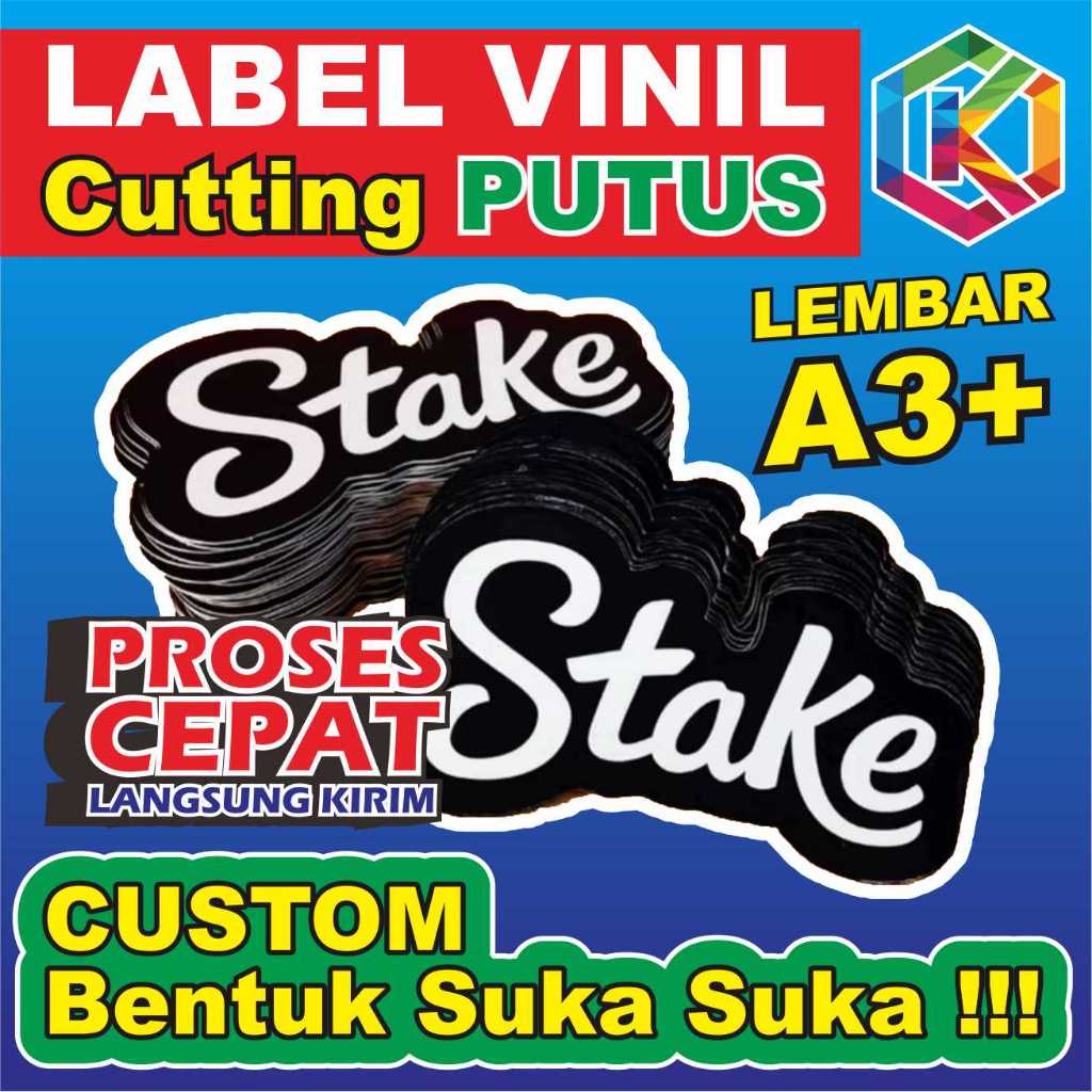 

Stiker Vinyl Cutting Putus DIECUT Custom - Anti Air Glossy & Doff