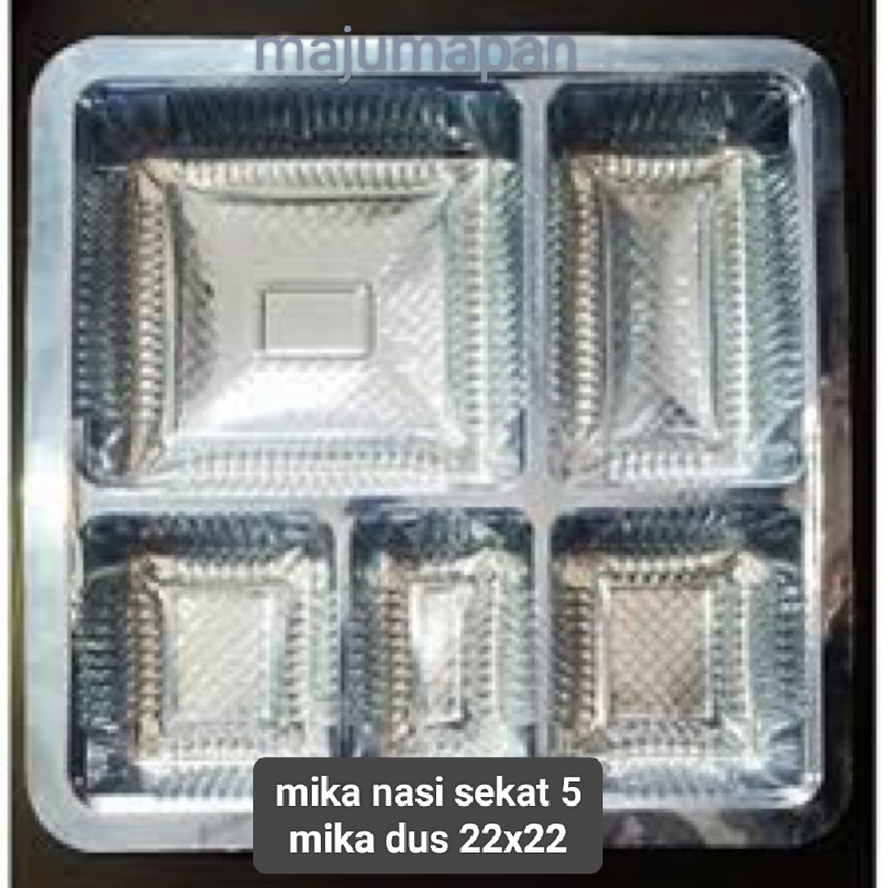 MIKA DUS NASI 5 SEKAT 22x22 R10 / MIKA DUS LUBANG 5 22x22