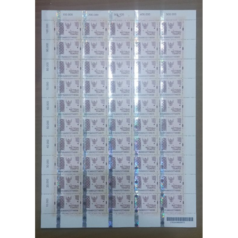 

Meterai 10.000 20 pcs/biji