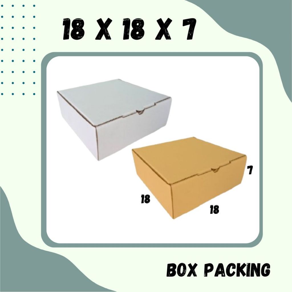 

Kardus 18x18x7 LD Box Hampers Packing Kotak Kemasan Karton Pizza Souvenir Dus Kosmetik