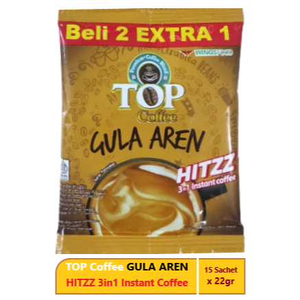 

Top Coffee Gula Aren Hitzz (3in1) 22gr 15Pcs