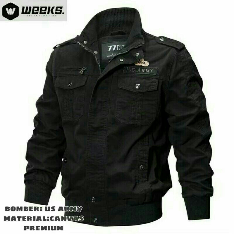 JAKET BOMBER US ARMY PREMIUM  PRIA TERLARIS / JAKET BOMBER US ARMY DISTRO TERBARU/JAKET MOTOR /JAKET