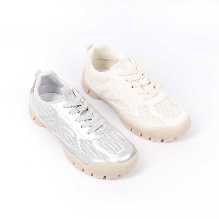 Blow WCBL 0004 Nami Sneakers Wanita - Grey/Ivory