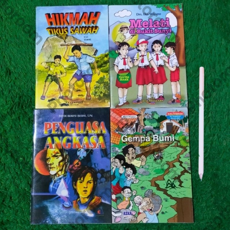 ORIGINAL BUKU CERITA ANAK DAN CERPEN HIKMAH TIKUS SAWAH MELATI DI BUKIT SUNYI PENGUASA ANGKASA GEMPA