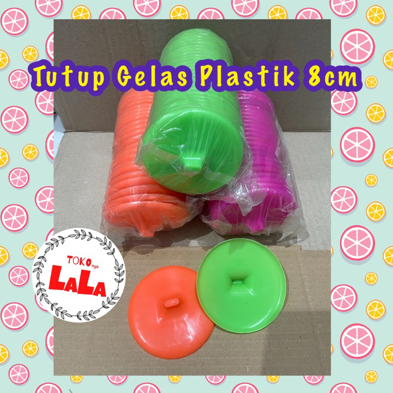 OBRaL✅ Tutup Gelas Plastik Mika Warna Warni Kilap Tebal