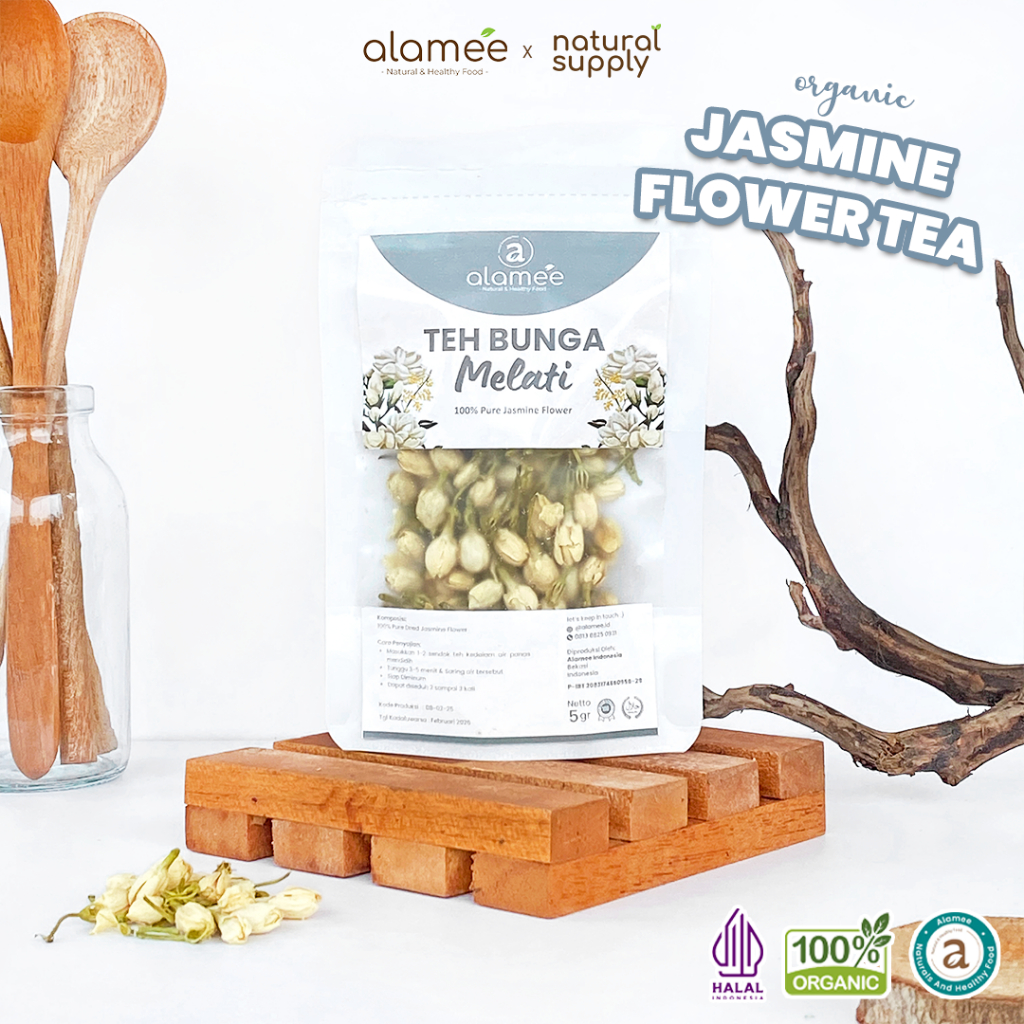 

Teh Bunga Melati Jasmine Tea Flower Melati Organik Jasmin Herbal Kering Alami Asli Organic 25 Gr