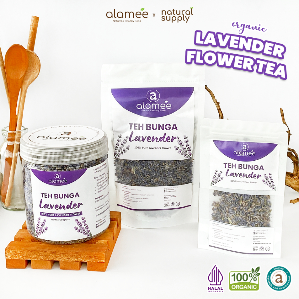 

Teh Bunga Lavender Insomnia Tea Organik Kering Dried Flower Herbal Alami Organic