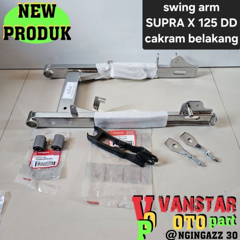 SWING ARM SUPRA X 125 DD NEW SUPRA X 125 BATMAN CAKRAM BELAKANG WARNA CHROME
