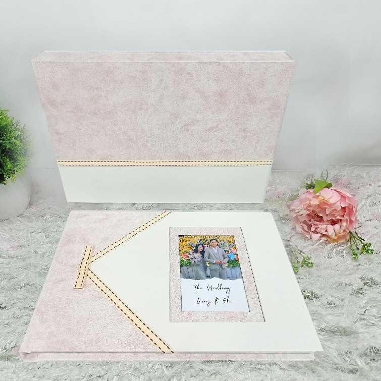 Cetak  Foto Album Kolase  + Box uk. 20x30 cm ( 22 halaman ) Album Foto Wedding Pernikahan Eksklusif