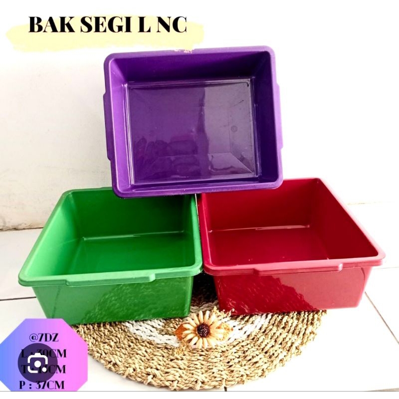 [ ORI TEBAL ] Bak Segi L warna besar plastik DX tebal ORI tempat beras pasir kucing hidroponik  serb