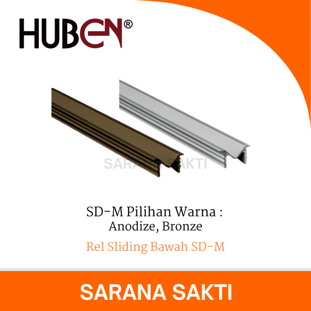 Rel Sliding Bawah SD-M HUBEN | Rel Pintu Bawah Sliding Door Pintu Geser Aluminium