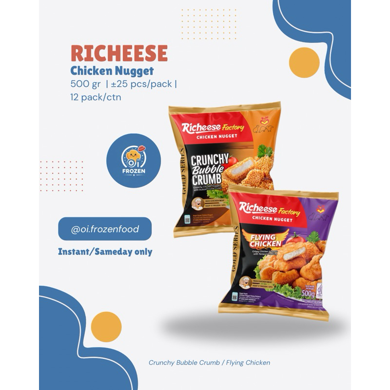 

Richeese Factory Crunchy Bubble Crumbs Chicken Nugget 500gr