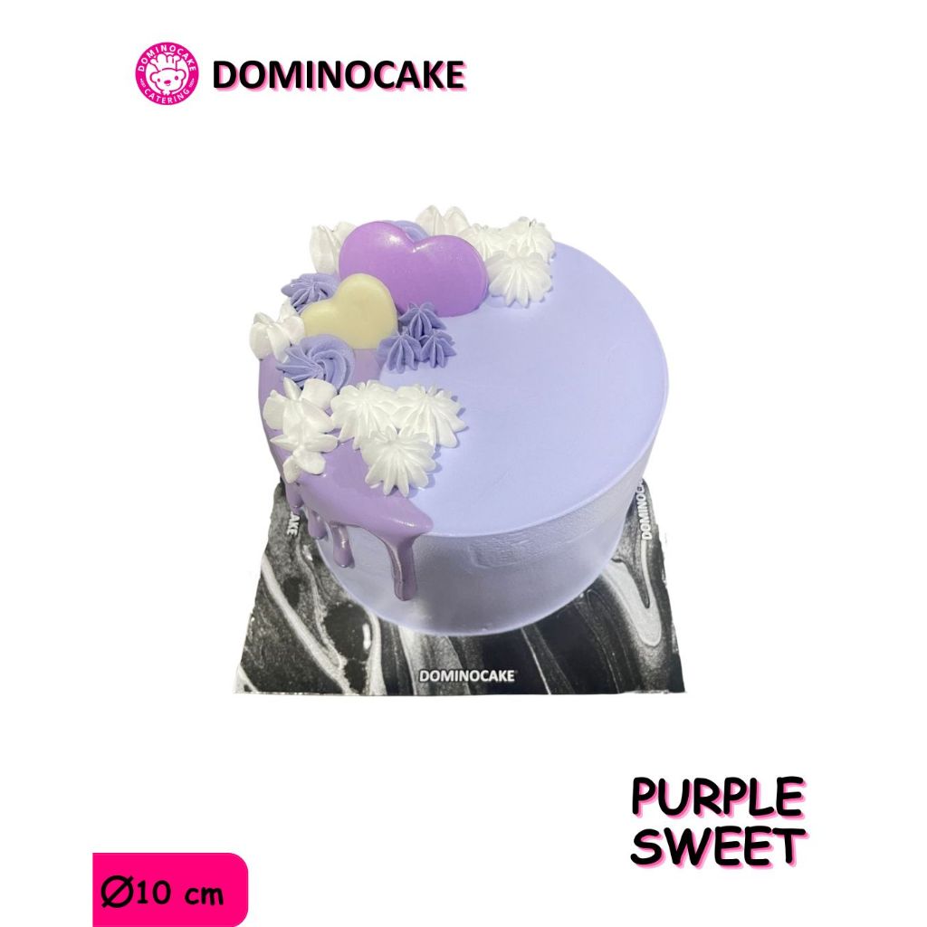 

Dominocake | Kue Ulang Tahun Mini Purple Sweet | Diameter 10 cm