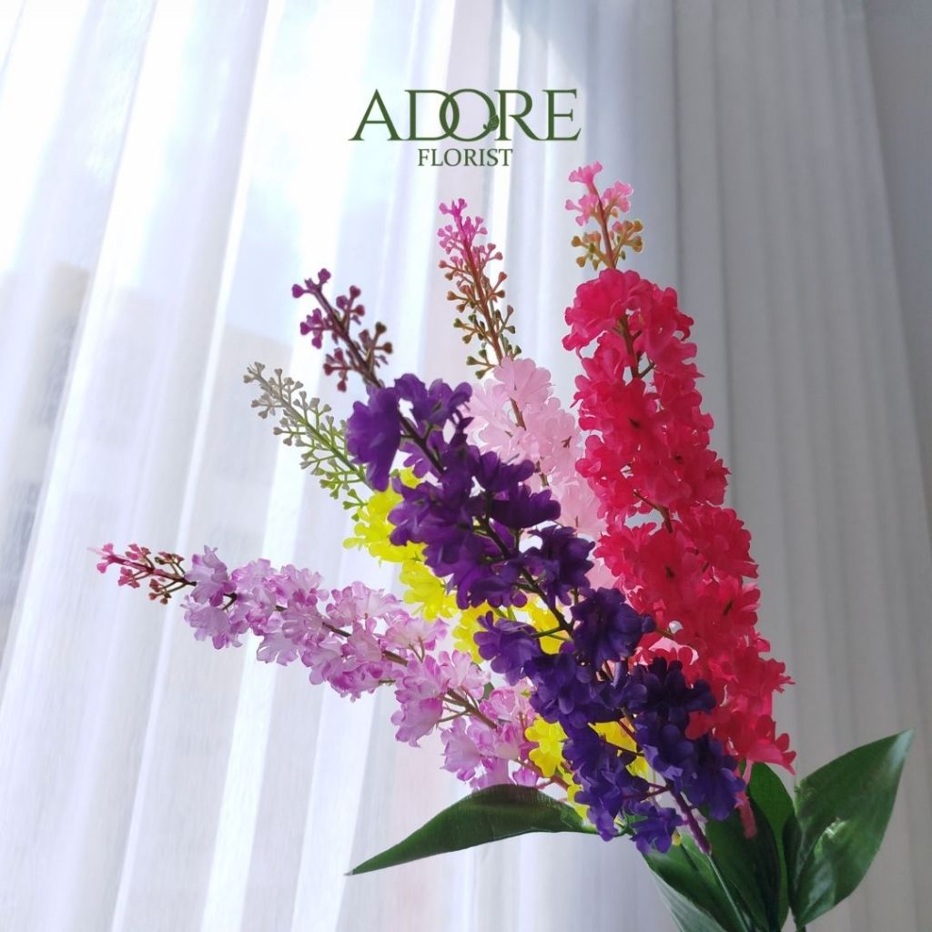 Adore Florist || Cin1bg - Bunga Hyacinth Artifisial/Bunga Hyacinth Palsu/Bunga Yakut/Bunga Eceng Gon