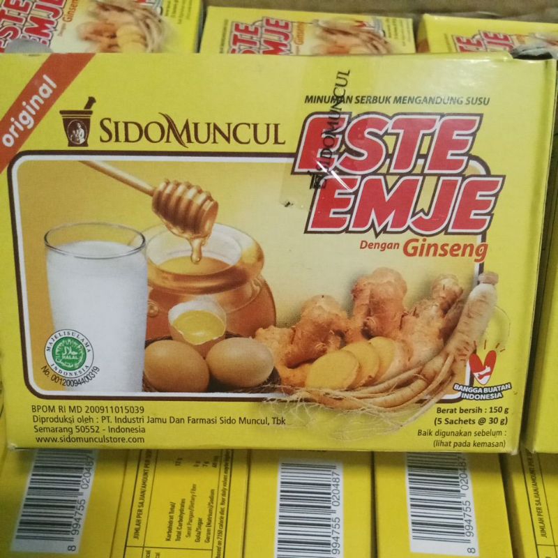 

STMJ SIDOMUNCUL ESTE EMJE MINUMAN SUSU TELUR MADU JAHE GINSENG