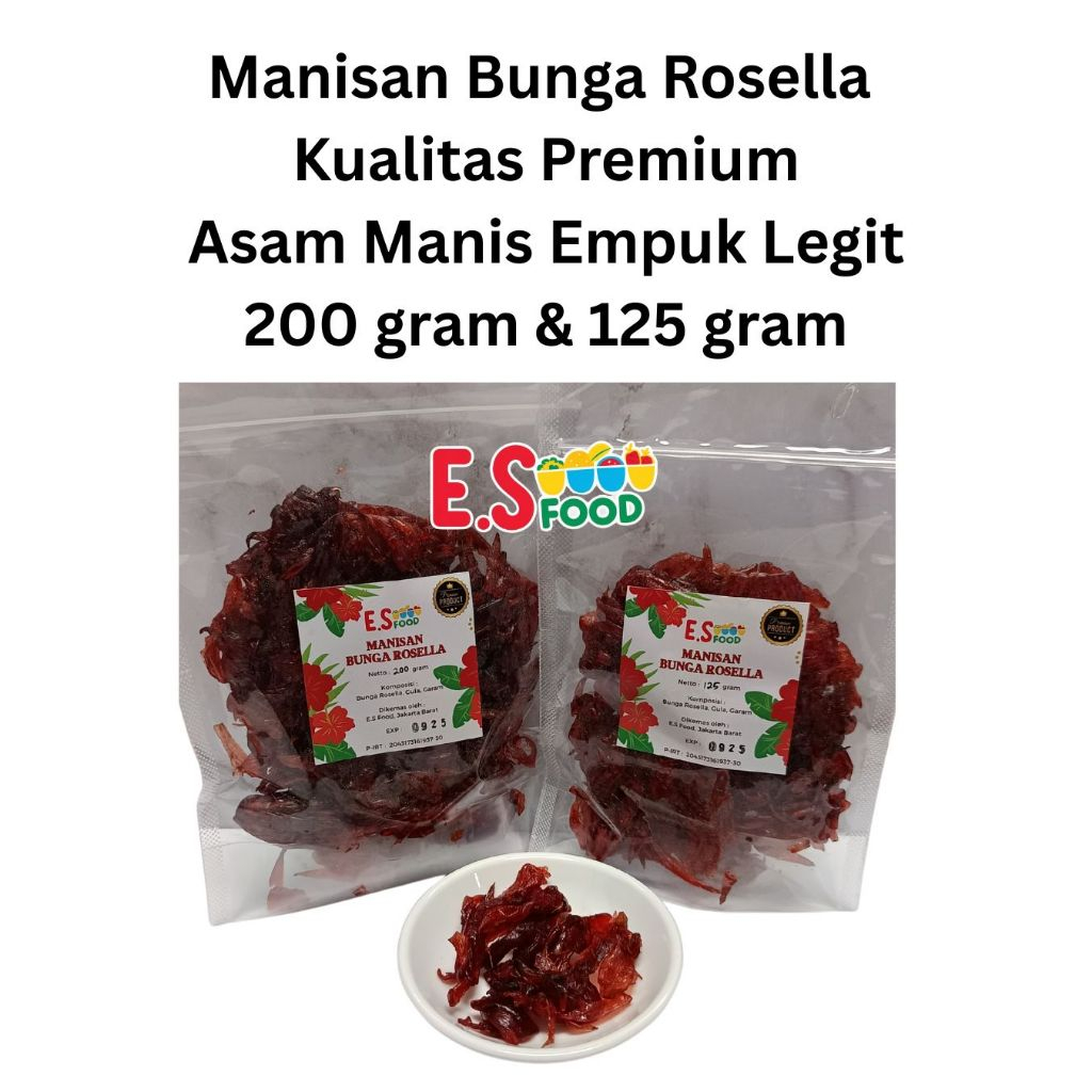 

Manisan Bunga Rosella Kualitas Premium Cemilan Snack Premium Quality 125 gram 200 gram asli Cirebon