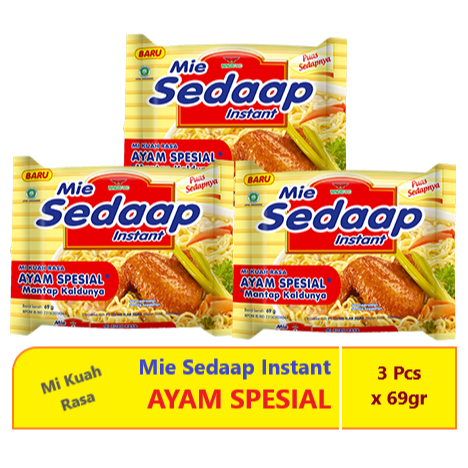 

Sedaap Ayam Special Bag 69gr 3Pcs