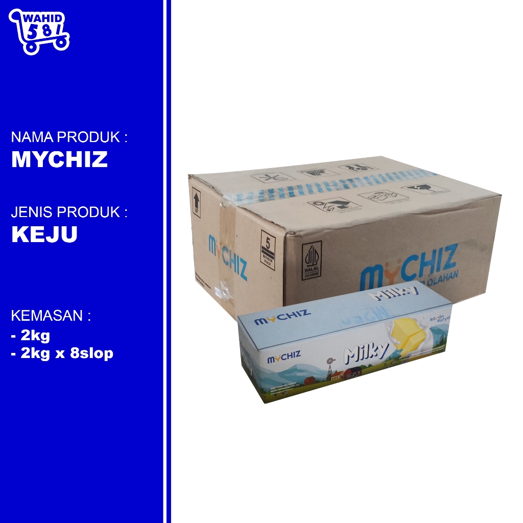 

Mychiz Milky / Keju Olahan / 2kg x 8 / Kardus / Box