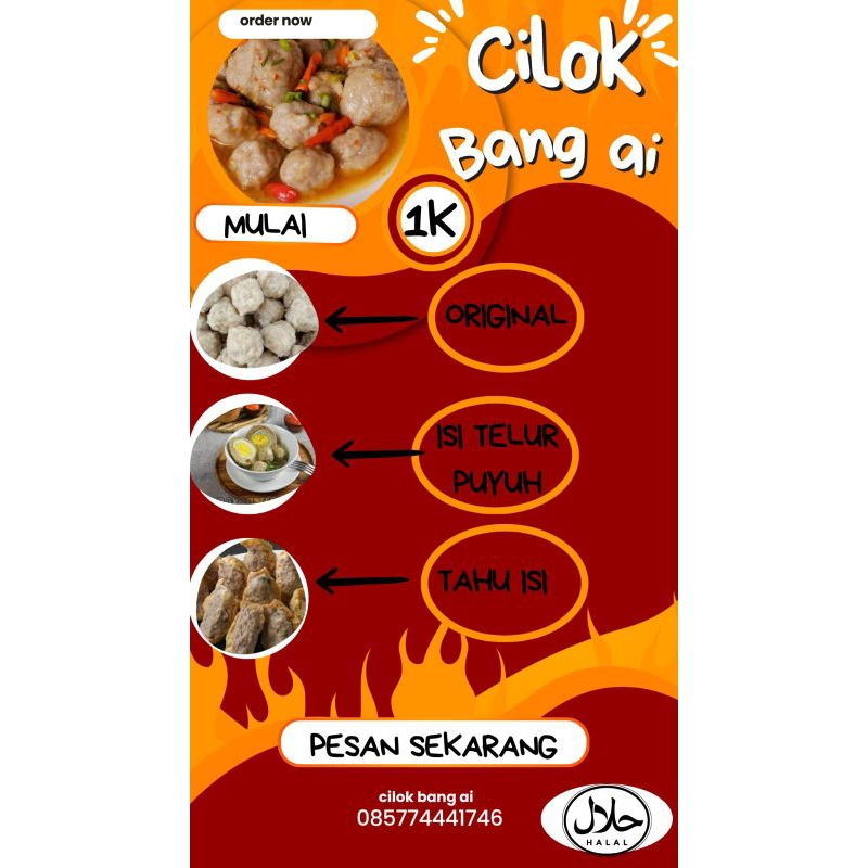 

cilok ayam frozen bang ai enak,gurih,sedap
