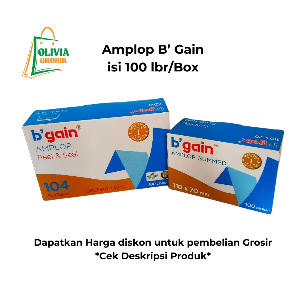 

Amplop B'gain Kecil (Pack & Grosir)